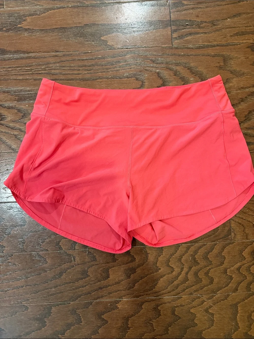 Lululemon Speed Up coral shorts, size 14